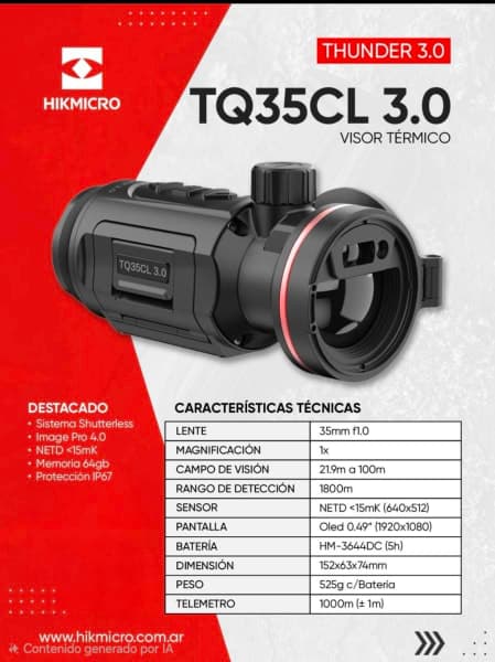 ACOPLE TÉRMICO TQ35CL 3.0 ( con telémetro)